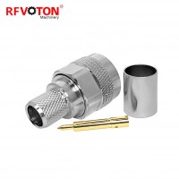 Hexagon Rf N Connector Coaxial Cable 8D-FB Copper Connector N Male Plug Crimp For 8D-FB Cable